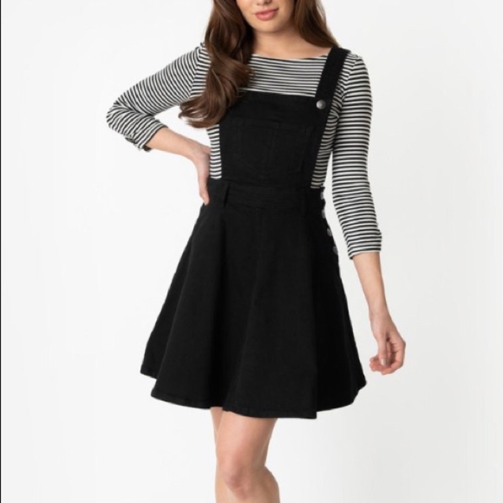 Unique Vintage Hellbunny Overall Dress